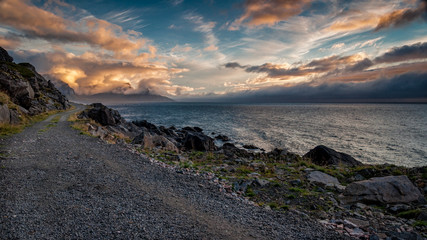 Haukland walk sunset