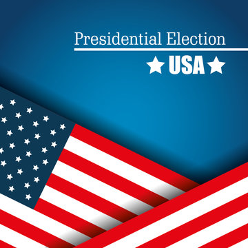 flag usa presidential election graphic vector illustration eps 10