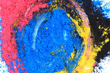 cmyk toner powder (cyan, magenta, yellow, black)