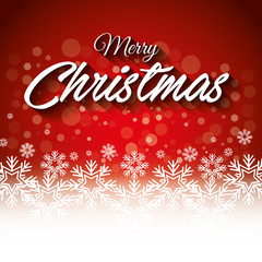 Fototapeta na wymiar greeting christmas red and snowfalkes graphic vector illustration
