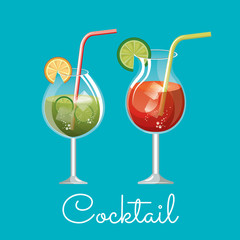 cocktail glass drink design vector illustration eps 10