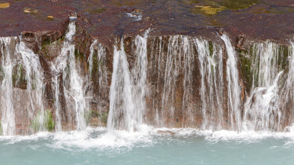 Hraunfossar waterfalls in Iceland