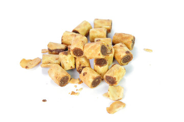 little wafer stick on white background