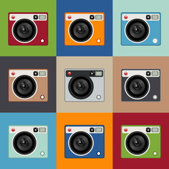 Set of Retro cameras