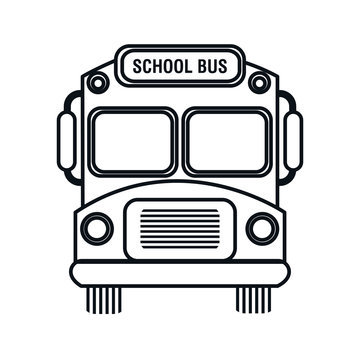 silhouette school bus design vector illustration eps 10