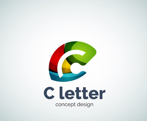Vector C letter concept logo template