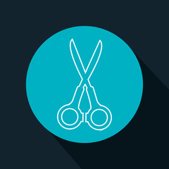 cartoon scissors school tool graphic isolated vector illustration eps 10