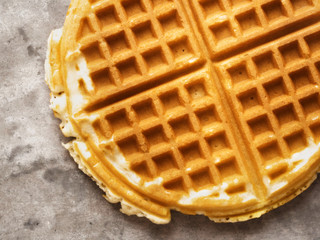 rustic golden plain waffle