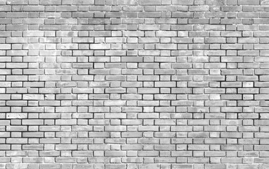 Fototapeta na wymiar White brick tile wall seamless background and texture..