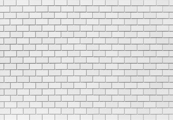 Fototapeta na wymiar White brick tile wall seamless background and texture..
