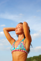 Fototapeta premium Young woman relax