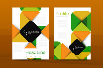 Geometric design, business annual report a4 brochure