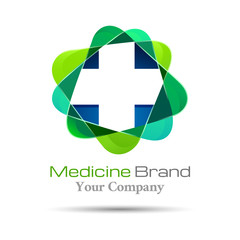 Medical pharmacy. Vector logo design illustration. Template for your business company. Creative abstract colorful concept.