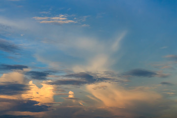 Colorful sky in twilight time background