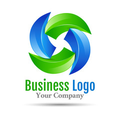 Fototapeta premium Modern icon design logo element with business card template. Best for identity and logotypes. Vector illustration for your company. Creative abstract colorful concept.