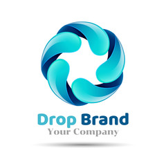 Mineral natural water vector icon design. Aqua drop logo. Illustration template for your business company. Creative abstract colorful concept.
