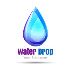 Water drop Logo design vector template. Natural Mineral Aqua icon. Waterdrop liquid Oil Logotype concept. Illustration for your business company. Creative abstract colorful.