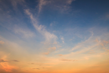 Fototapeta na wymiar Colorful sky in twilight time background