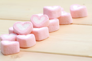 Happy Valentine Day , Heart Shape on wooden background.