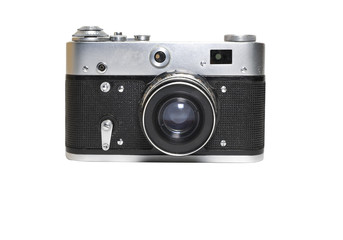 oldschool camera on an isolated white background