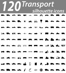 Fototapeta na wymiar transport silhouette flat icons vector illustration
