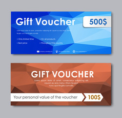 Design gift vouchers polygonal