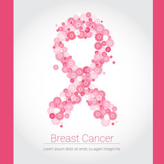 Obraz na płótnie Canvas Pink Ribbon Breast Cancer Awareness