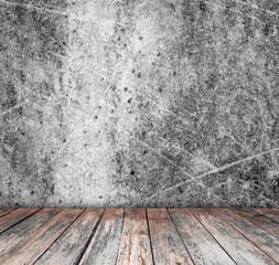 room interior vintage with wood floor