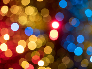Colorful random lights bokeh