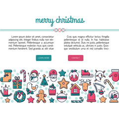 Illustration of symbols christmas items icon.