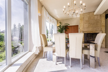 Dining room with a view