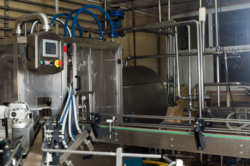 View on dairy production gear on the factory