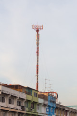 Cell site, Telecommunications radio tower or mobile phone base station.