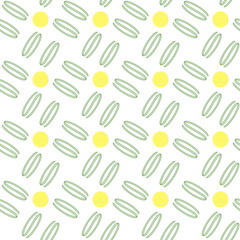 Cute funny seamless background pattern with stylized signs symbolizing money on the white (transparent) fond. Vector illustration