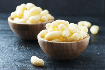 Corn sticks on the black table