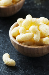Corn sticks on the black table