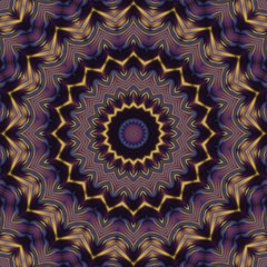 Folk ornamental textile seamless kaleidoscopic pattern