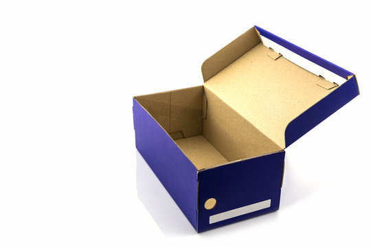 Blue Shoe Box With Clipping Path.