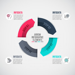 Vector circle infographic.