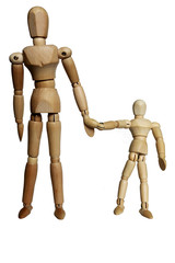 親子で手をつなぐ