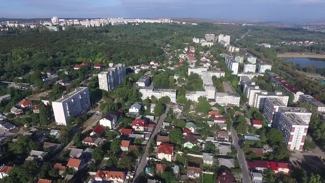 aerial view of the city