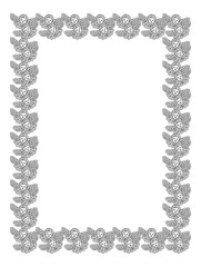 Elegant frame with cherub in vintage style. Vector custom element for design artworks.