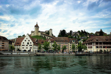 Fototapeta na wymiar View on the Munot fortress in Shaffhausen, Switzerland