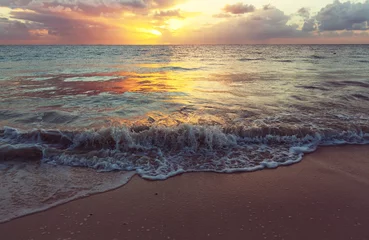 Fotobehang Zonsondergang aan zee Sea sunset