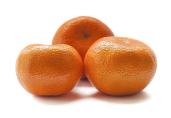 Tangerine fruit isolated on white background
