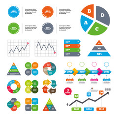 Obraz premium Angle degrees icons. Geometry math signs.