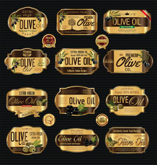 Olive oil retro vintage background collection