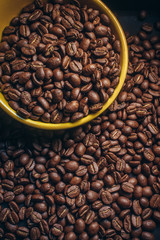 Fototapeta premium Coffee bean on wooden background