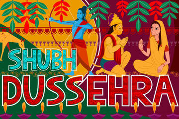 Happy Dussehra festival background forIndia holiday