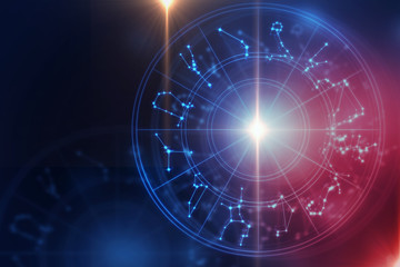 Astrology and alchemy sign background illustration